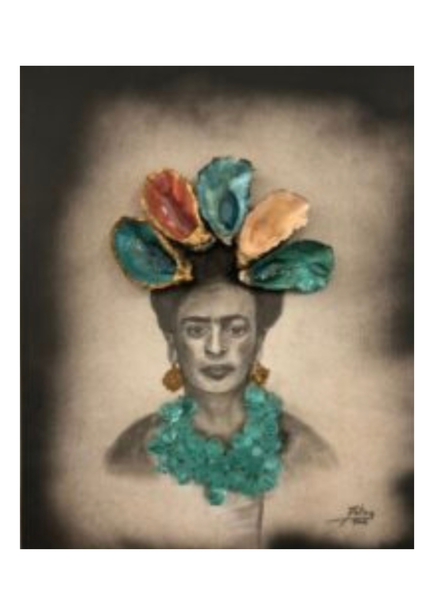 img_5288 QUADROS - Frida Kahlo Retrato Artesanal - Image 1