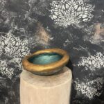 VASO DOURADO E TURQUESA