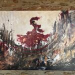 QUADRO MULHER DE VERMELHO