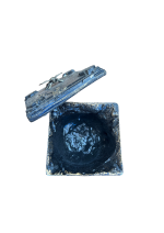 DECORAÇAO — Caixa de joias azul em cimento artesanal - Image 2