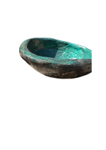 DECORAÇÃO – Vaso verde em cimento artesanal e resina - Image 2