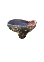 DECORAÇÃO – Vaso vermelho em cimento artesanal e resina