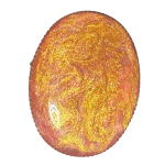 JOIA- Anel “Rosa & Dourado” – Joia Artesanal em Resina Epóxi