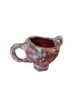 DECORAÇÃO – Vaso vermelho em cimento artesanal e resina - Image 3