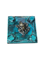 DECORAÇAO — Caixa de joias azul/verde em cimento artesanal - Image 3